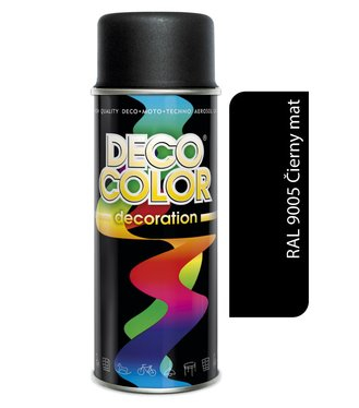 DECO COLOR sprej RAL 9005 čierny matný 400 ml
