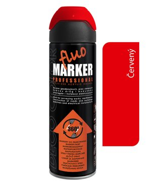 DECO COLOR Fluomarker značkovací sprej červený 500 ml