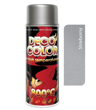 DECO COLOR Vysoká teplota teploodolný sprej až do 650C strieborný/hlinikový  400 ml
